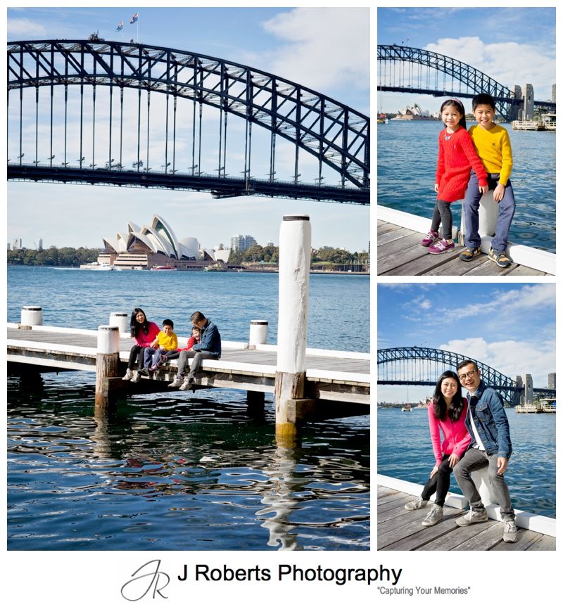 Family Portrait Photography Sydney for Overseas Visitors at Blues Point Reserve
